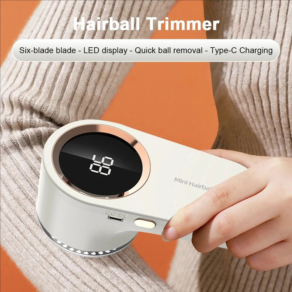 Electric Lint Remover Fabric Shaver Digital Display Electric Pellet Fluff Remover USB Rechargeable