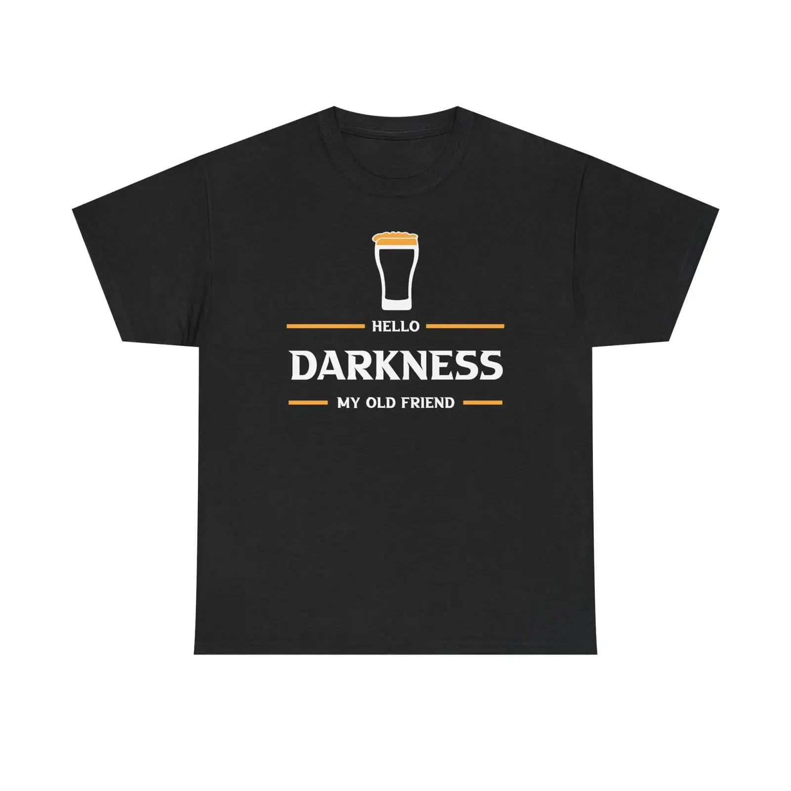Hello Darkness My Old Friend T Shirt Funny Beer Pint Design vintage Washed Unisex Stylish streetwear homme