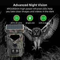 20MP HD 1080P Wildlife Solar Endurance Camera Trail Camera Night Vision 0.2s Motion Activated Waterproof Garden Wildlife Trap 2