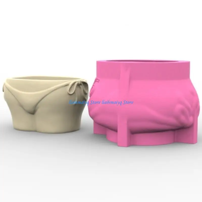 

573B Reusable Body Art Silicone Planter Mold With Detachable Design For Epoxy Resin Plaster Pen Holder Making