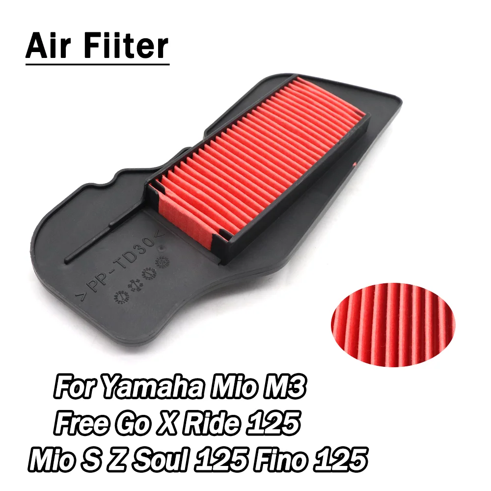 For Yamaha Mio M3 Mio S Z Air Filter Soul 125 Fino 125 Free Go X Ride 125 Intake Cleaner Air Element Mio-115i Gt125 Motorcycle
