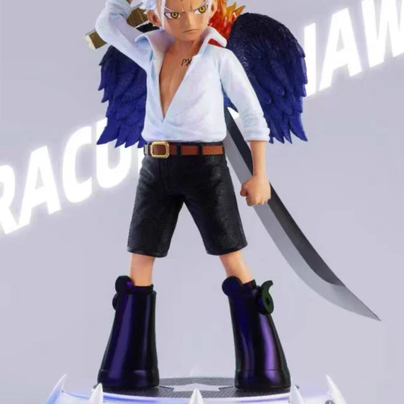 28cm Anime Seraphim S-Eagle Eye One Piece Figurine Dracule Mihawk Action Figure Blazing Angel Statue Gk Model PVC Collection Toy