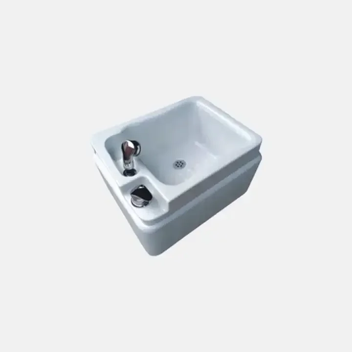 Modern portable fiberglass foot bath customized high-quality hot selling white acrylic salon