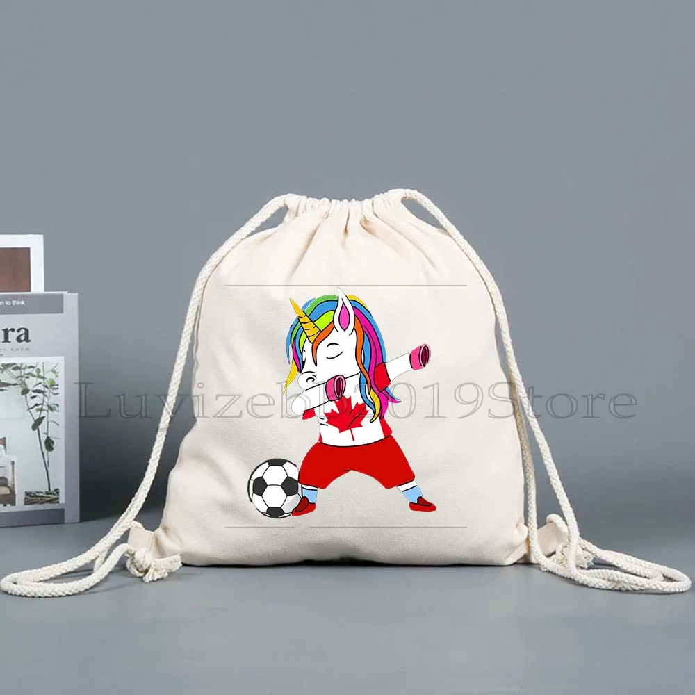 Canada Country Map Flag Eagle Bear Maple Leaf Canadian Girl Ottawa Drawstring Bags Soccer Backpack Gym Sackpack Gifts String Bag