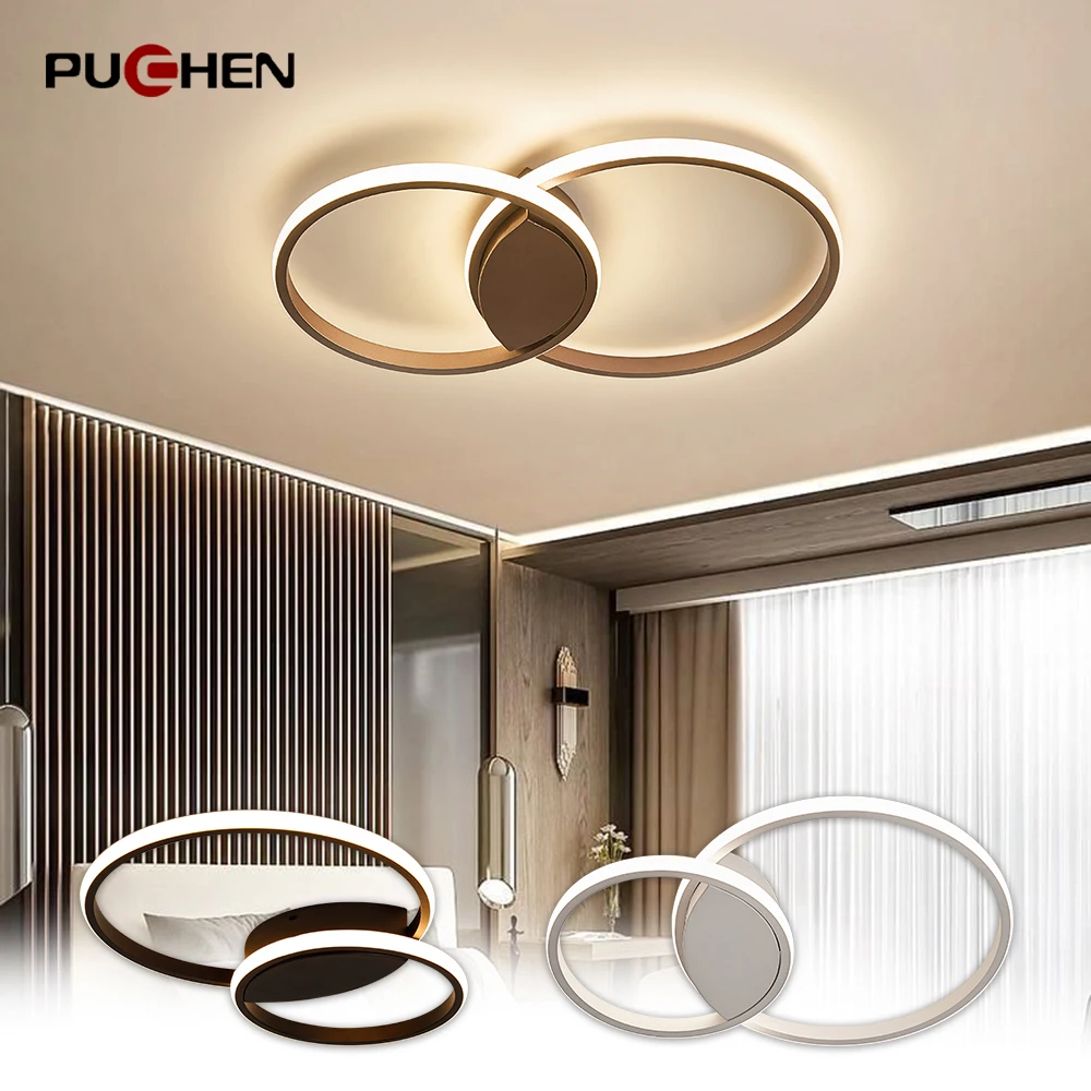 LED Modern Ceiling Chandelier For Living Bedroom Dining Room Round Panel Down Lights Home Indoor Lighting Decorative Lamps