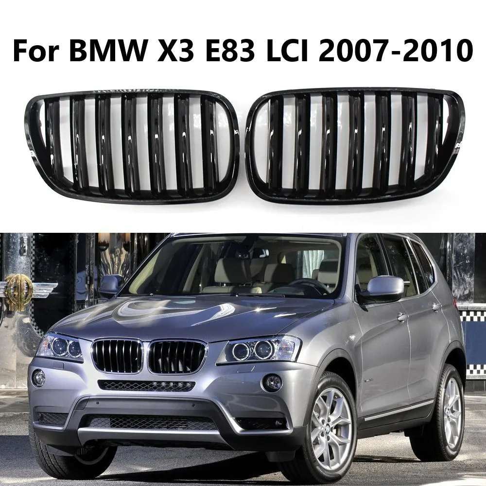 Car Front Gloss Black Bumper Kidney Sport Grilles Hood Grill For BMW X3 E83 LCI 2007 2008 2009 2010 Car Accessories