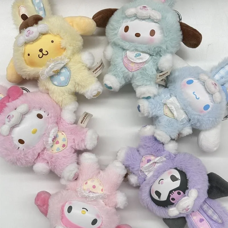 

Sanrio Cinnamoroll Hello Kitty Anime Kawaii Lovely Doll Pendant Cute Cartoon Desktop Bag Ornament Birthday Gifts Toys for Kids