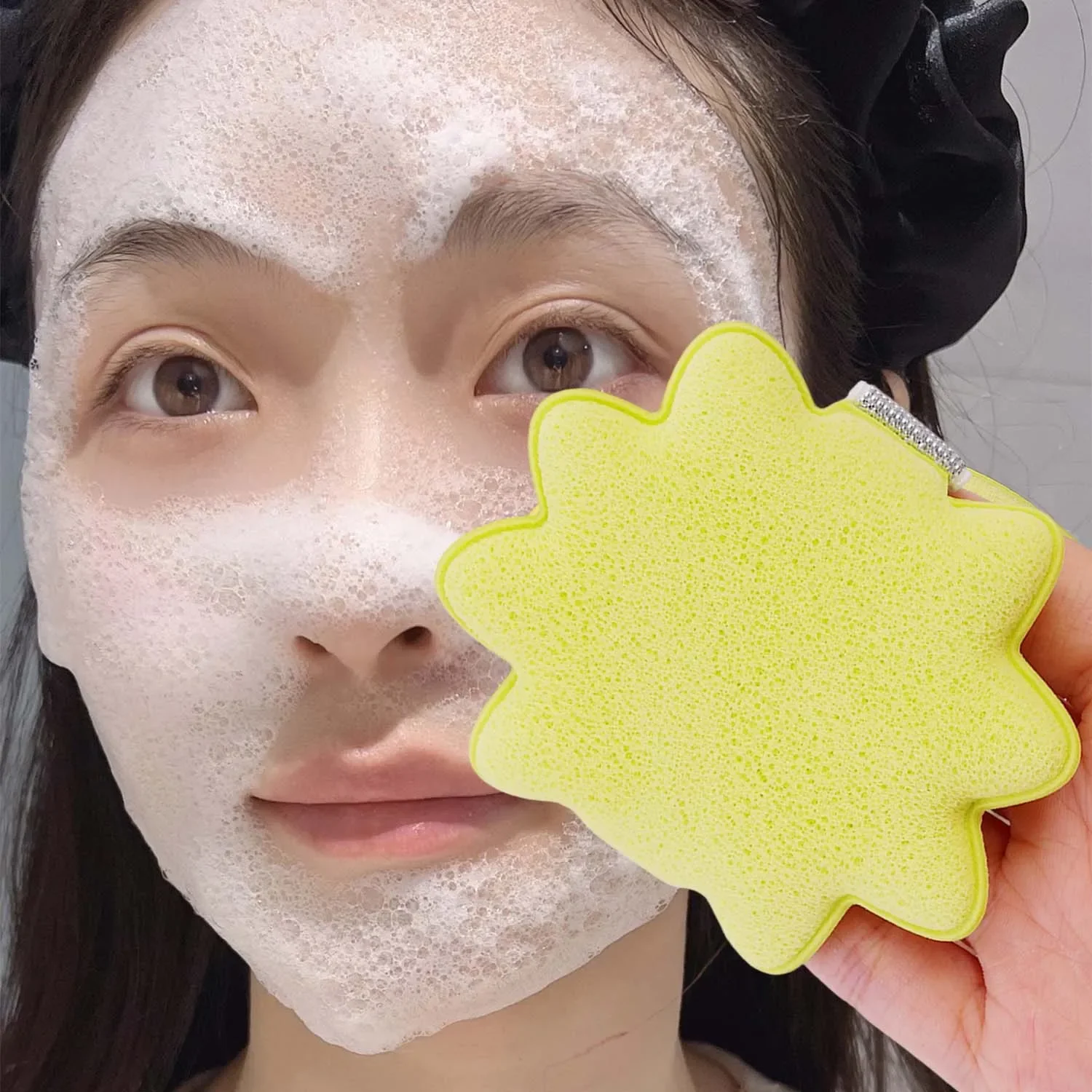 Exfoliating Face Cleaning Sponge Pads Gentle Facial SPA Massage Cosmetic Makeup Removal Wash Puff Foaming Cleansing Care Tools
