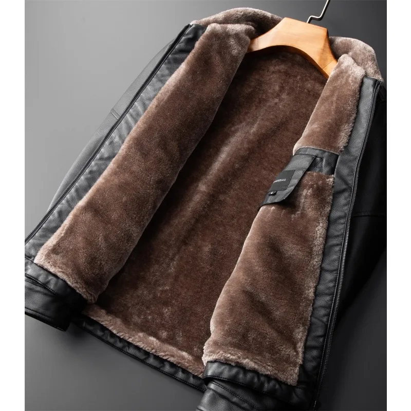 الرجال معطف جلد الرجال ارتداء سليم صالح السترة بولي Clothes ملابس الربيع الاتجاه الخريف جديد الترفيه المألوف تنوعا دراجة نارية سترة #5