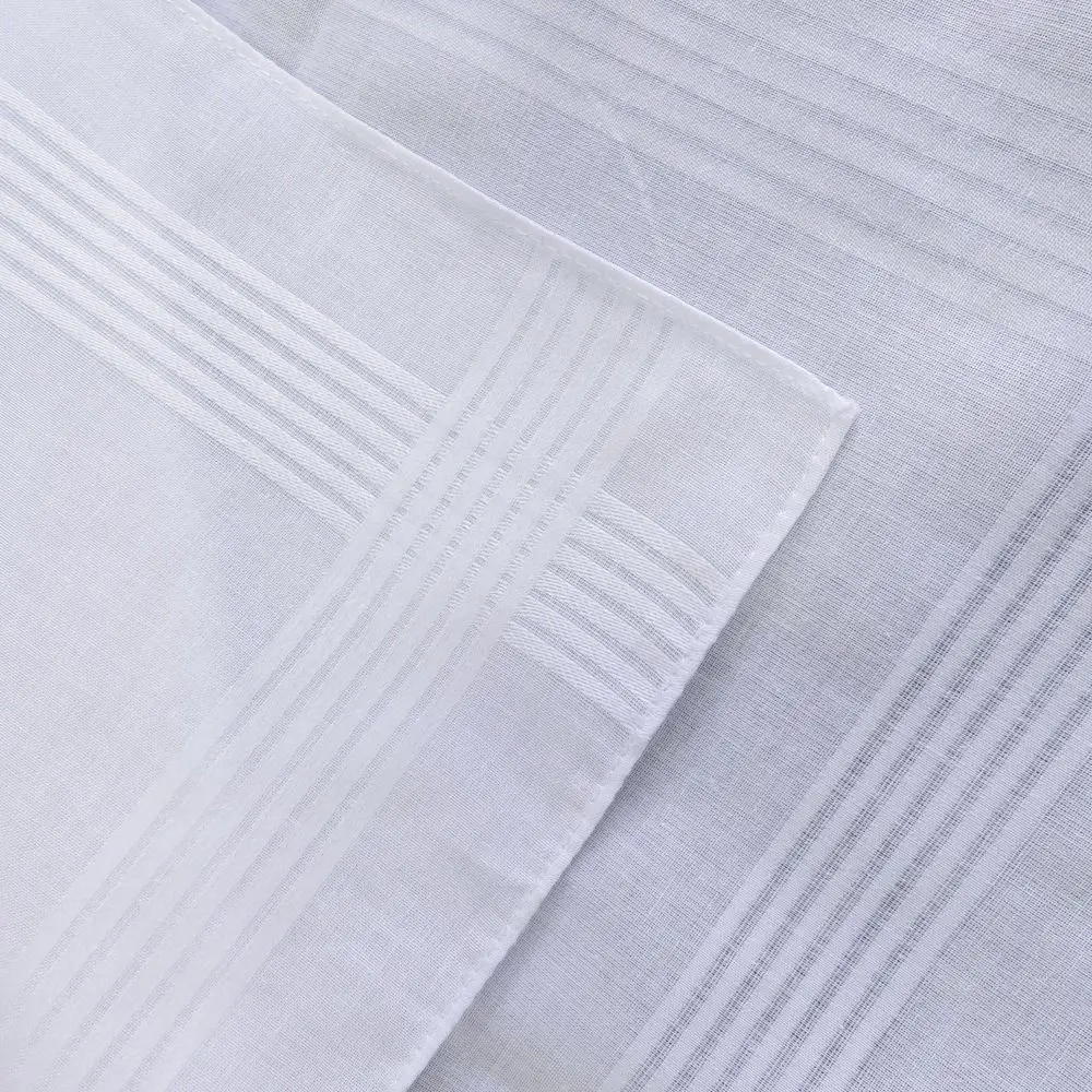 12Pcs/Set Soft Pocket Handkerchief 40x40cm Portable Pocket Plaid Square Towel Breathable Sweat Absorbent