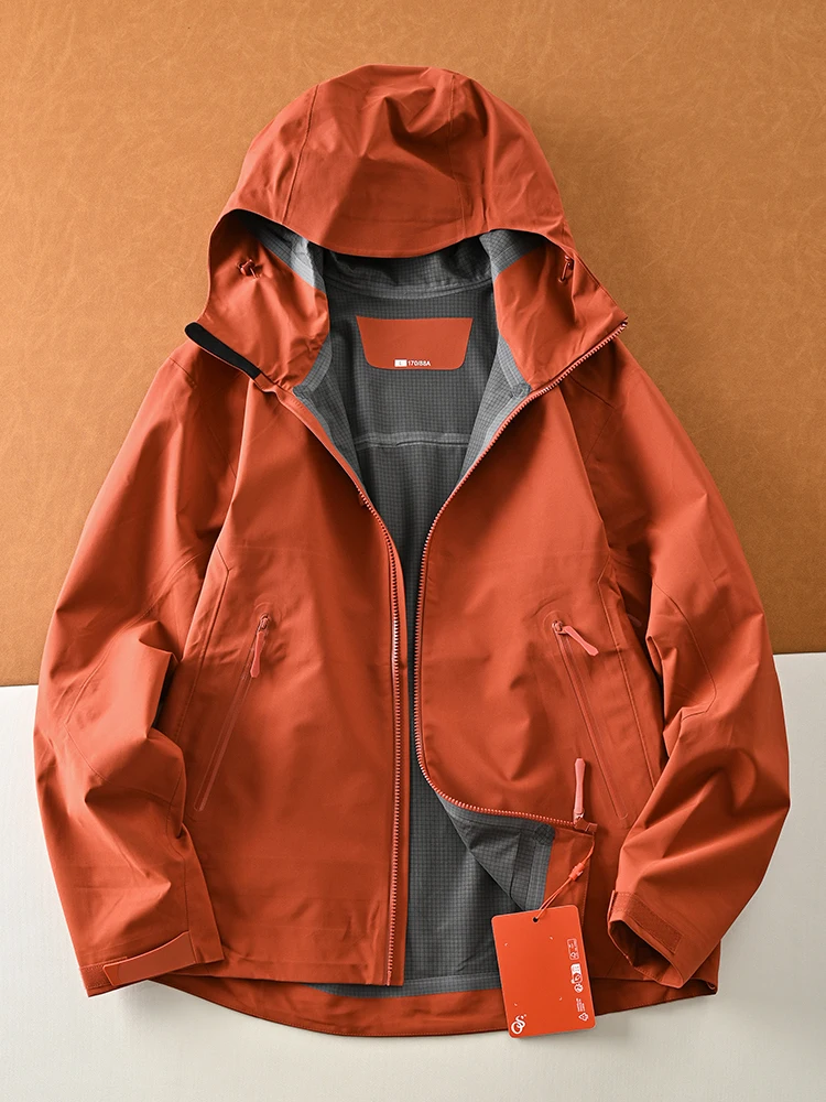 

Waterproof Breathable Outdoor Jaet Men's Women's Zipper Underarm Hard ell Anti-Water Fall Autumn Season Polyester Fiber