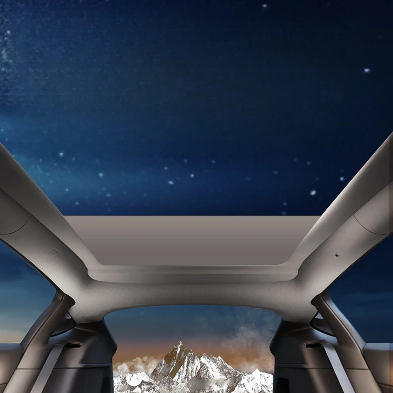 

Electric sunshade, sunroof heat insulation and sun protection telescopic canopy