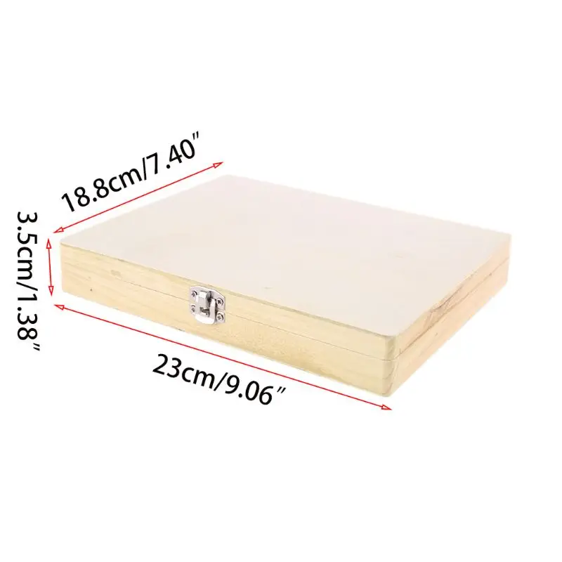 100-Places Digital Microscope Slides Storage Box Biological Wooden Piece Case with Numbered Slots Contents Sheet for Prepared Sl