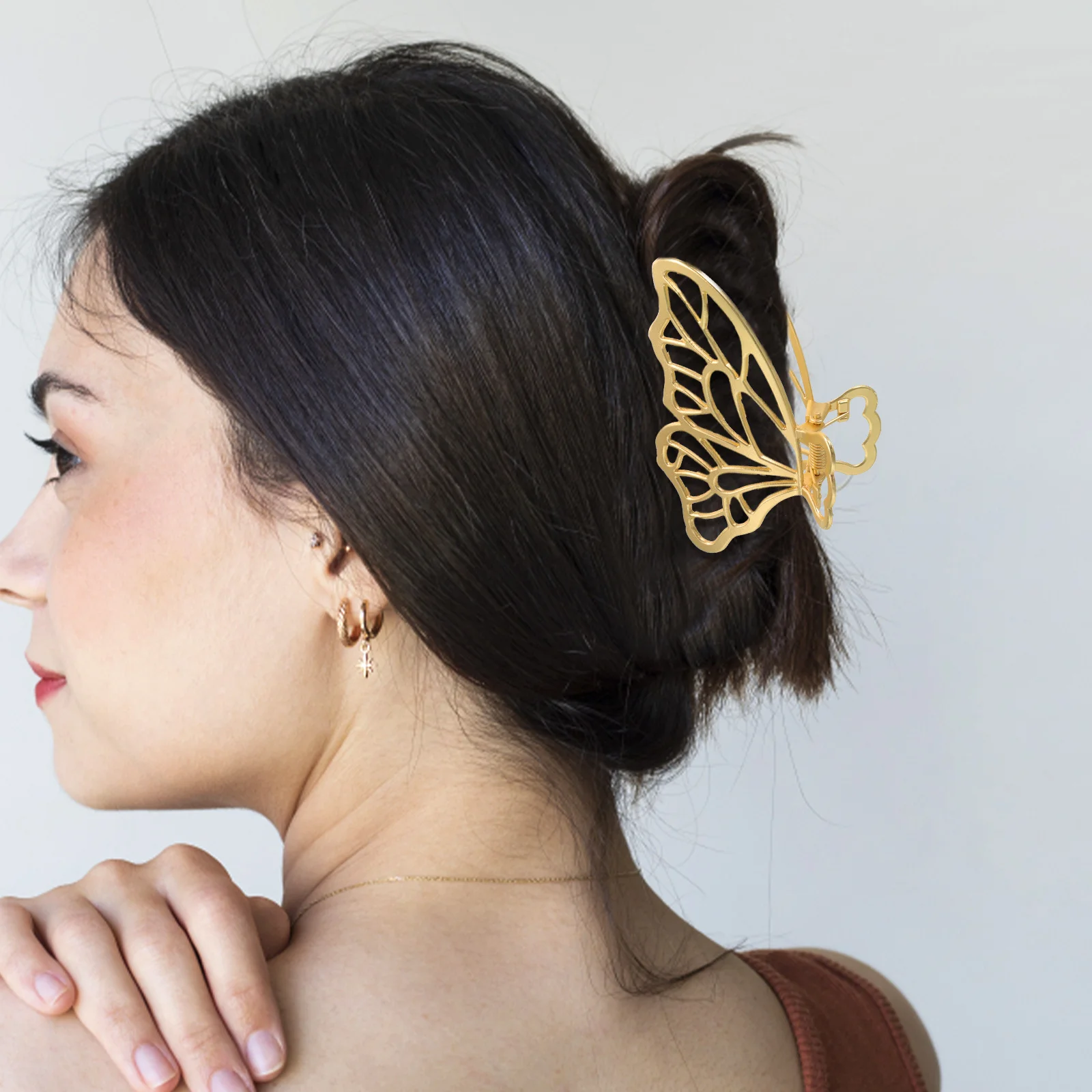 

2pcs Metal Design Women Woman Headdress Accessories Shaped Shaped Hair Hair Clip Clip Bobby Pins Wedding Party