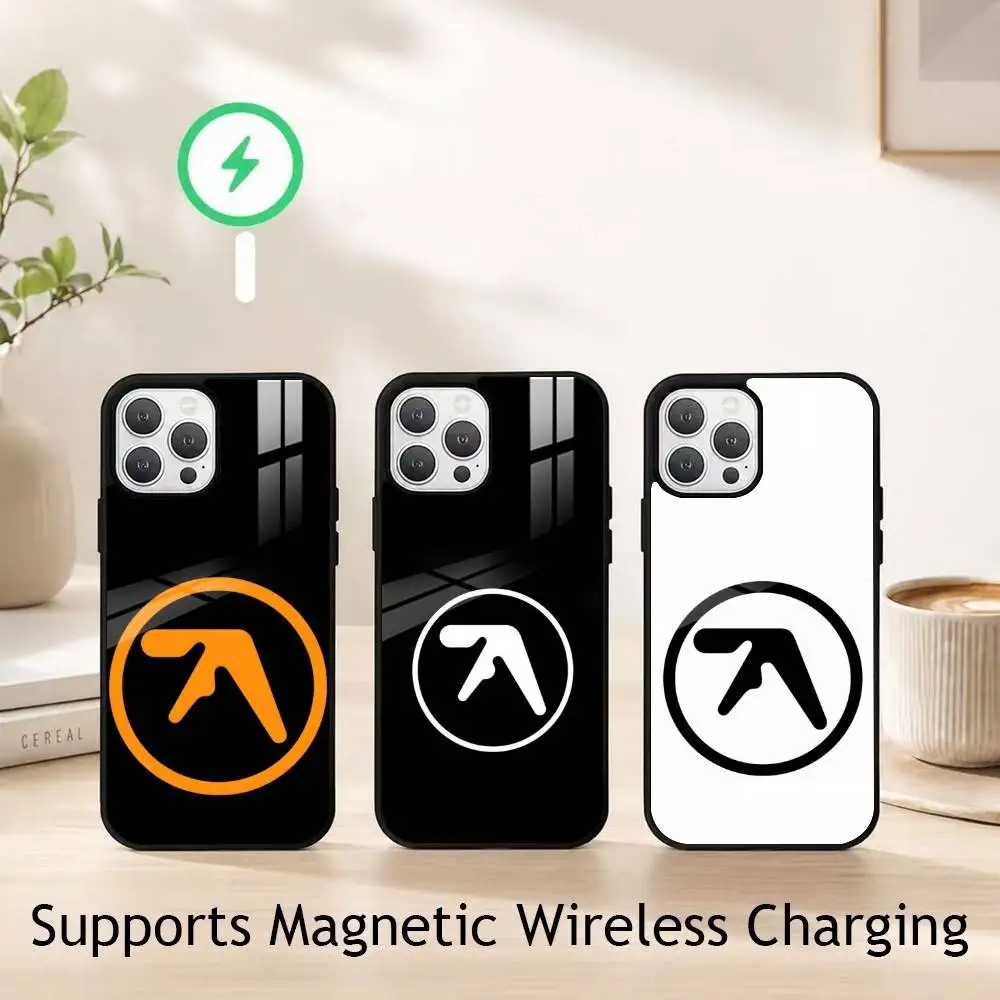 

A-Aphexs T-Twins Symbol Phone Case For iPhone17,16,15,14,13,12,11 Plus,Pro Supports Magnetic Wireless Charging