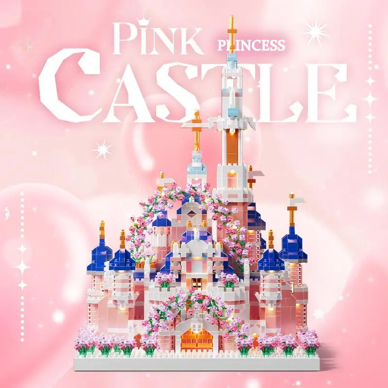 Conjunto de construção de castelo em grande escala OUZEY - fortaleza medieval de micro bloco, projeto de faça você mesmo desafiador para adultos e adolescentes de 14 anos ou mais