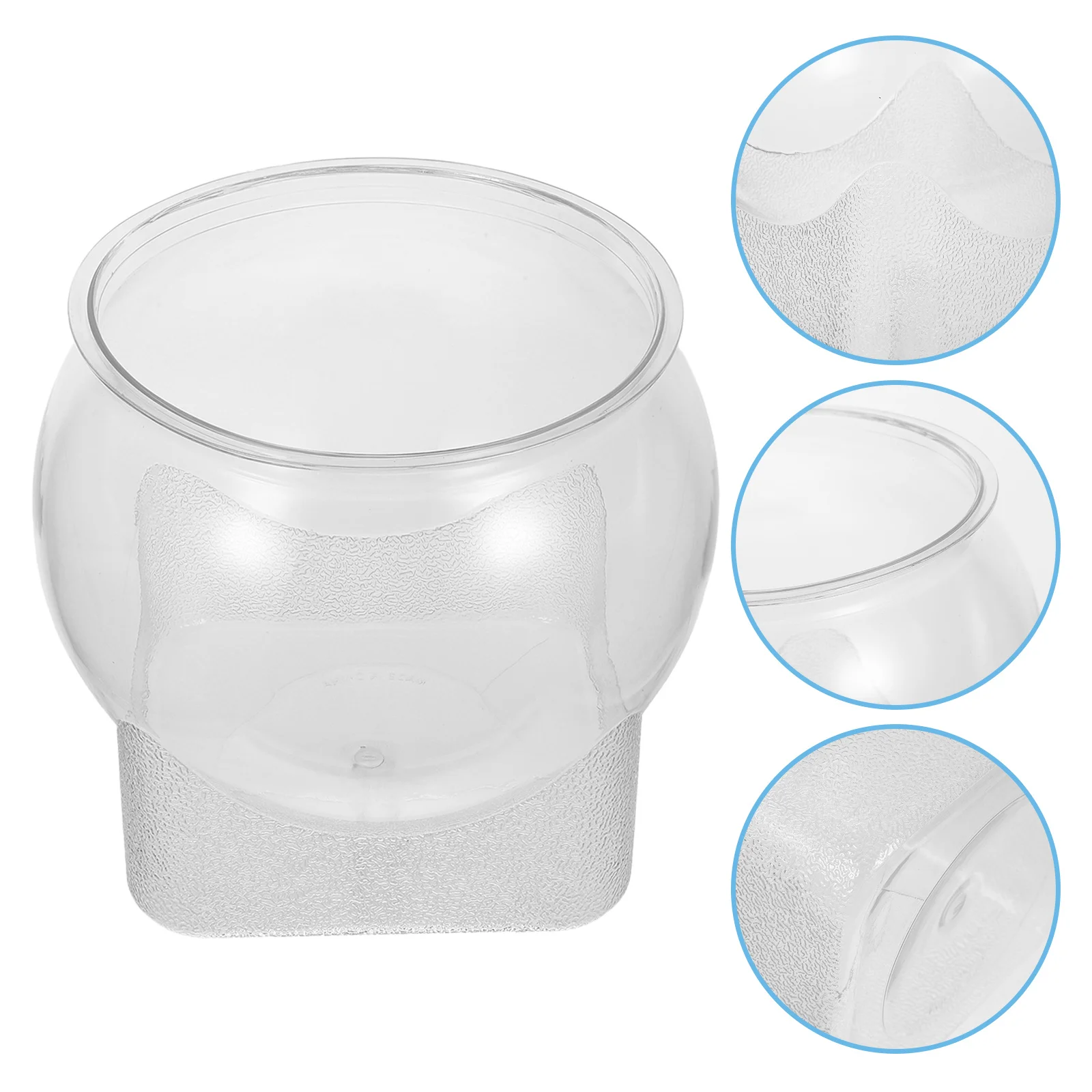 

Desktop Tank: Compact Clear Plastic Round Aquarium For Betta Goldfish Micro Landscape Water Garden, Unbreakable Small