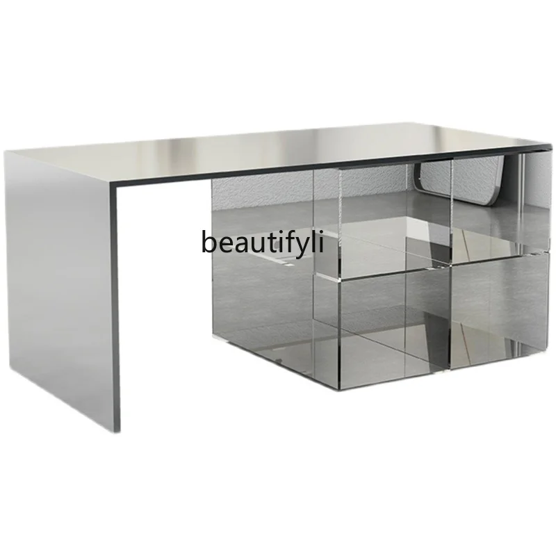 

Clothing store Nakajima flowing water display stand Stainless steel acrylic middle table display case