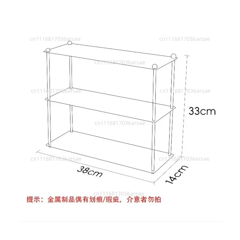 Minimalist Stainless Steel Shelf Vintage Cup Holder Desktop Cosmetic Perfume Multi Layer Display Rack