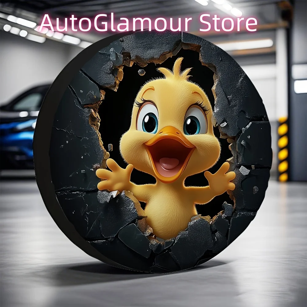 1pc, RV Tire Covers Cute Yellow Duck Machine Washable Fabric, No Electricity Required for Picnics and Parking at Cons