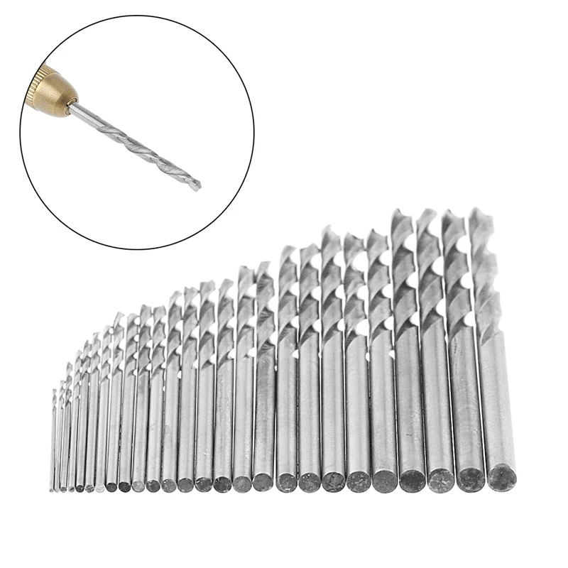 1 Set 10 Pcs Multifunction Tiny Micro HSS 0.5mm 0.7mm 0.8mm 1.0mm Straight Shank Twist Drilling Bits