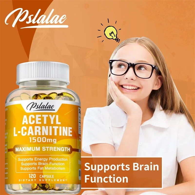 

Acetyl-L-Carnitine Capsules - Natural Energy Production, Promote Heart and Brain Health, Supports Memory and Concentration
