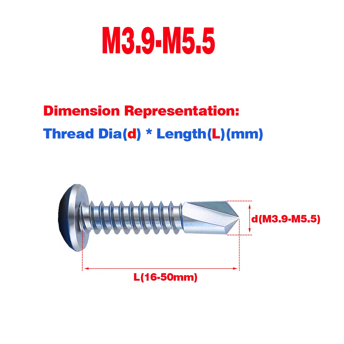 

Pan Head Drilling Phillips Screws Metal Fixing Windows Roofing M3.9 M4.2 M4.8 M5.5