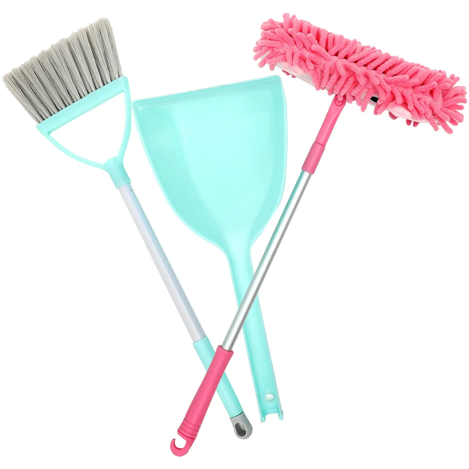 

1Set Childrens Cleaning Playset Small Broom Mop Combo Portable Toddler Sweeping Set Smooth Surface No Burrs Super Bristles Floor