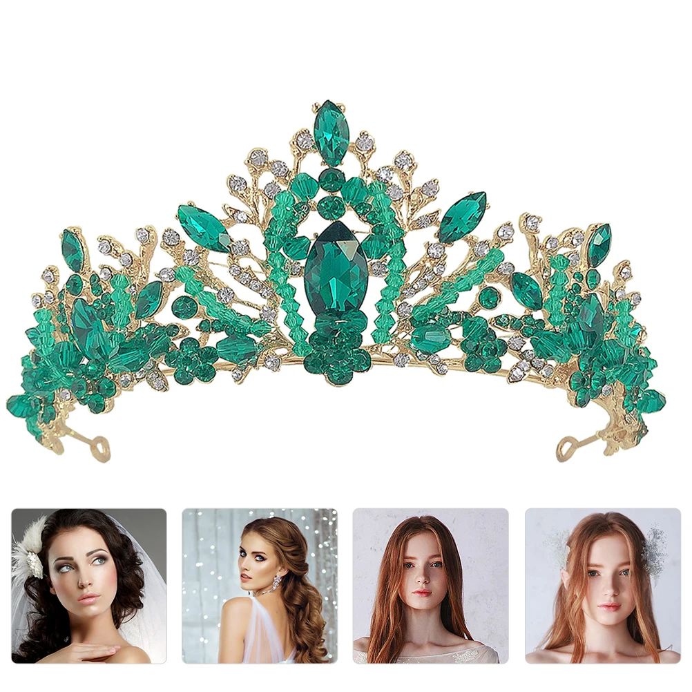 

Bridal Crown Headband The Fashion Crystal Headwear Wedding Headdress Crowns Hair Alloy Tiara Miss Bride