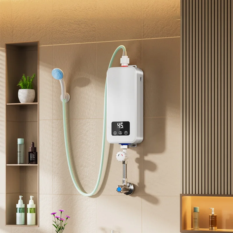 Smart Mini 5,5 kW Durchlauferhitzer für elektrische Dusche, Küche, Warmwasserbereiter, Geysir für Badezimmer