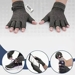 Off-the-shelf Cross Border Fitness Sports Hemp Grey Half Knuckle Gloves Sports Rehabilitation Glue Non-slip Pressure Gloves