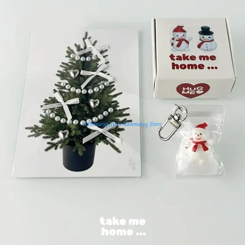 573B Multifunctional Snowman Holder Accessory Christmas Decoration Ornament Suitable for Keys Backpack Phone Decorating