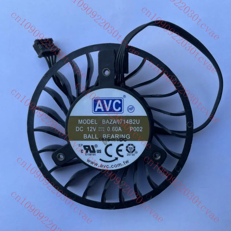 

Новый охлаждающий вентилятор для AVC BAZA0714B2U постоянного тока 12 В 0,6 А с четырьмя линиями