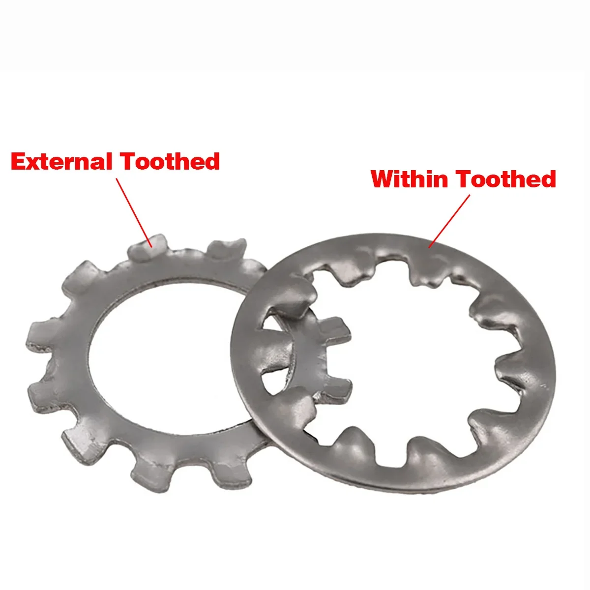 304 SS Lock Washer / External And Internal Serration Gasket /Metal Multi Tooth Anti-Skid And Anti Loosening Gasket