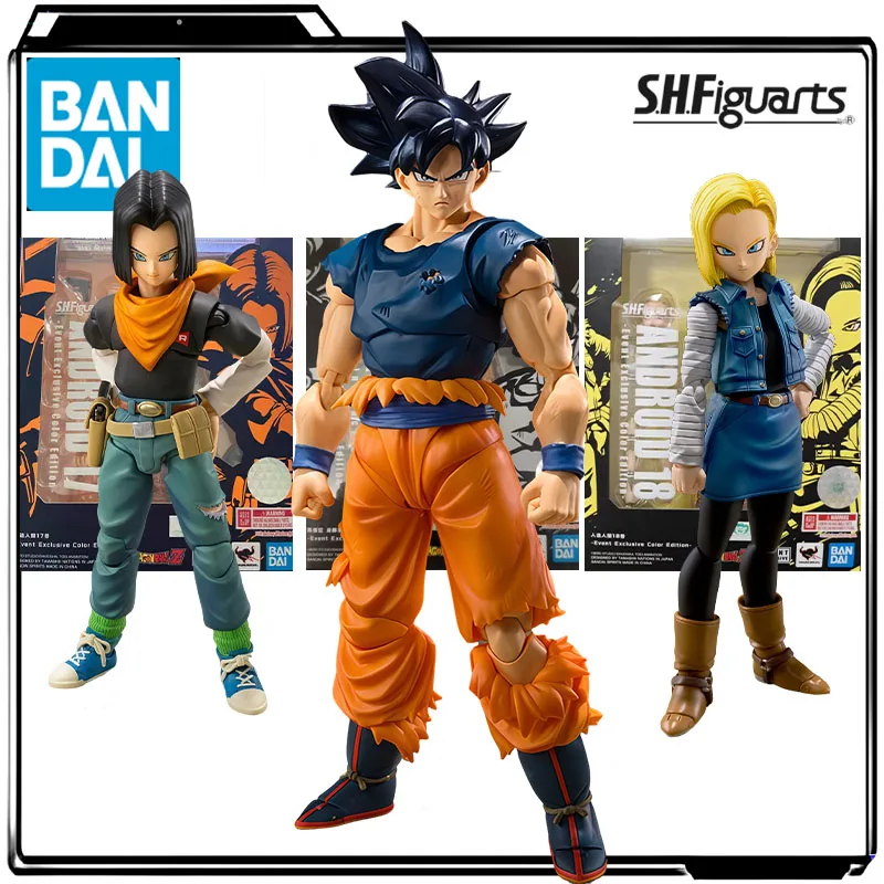 

Bandai Genuine S.H.Figuarts Anime Figure Son Goku Ultra Instinct "Omen" - Venue Limited Color Edition- & Android 17 & Android 18
