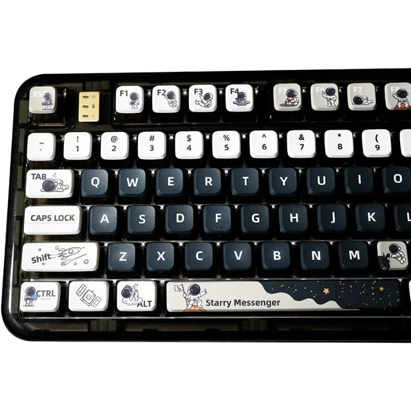 PBT Pudding Keycaps  Astronaut Theme  117Keys Sublimation Keycap Set  ASA Profile Custom for Cherry Gateron MX Switch Mechanical
