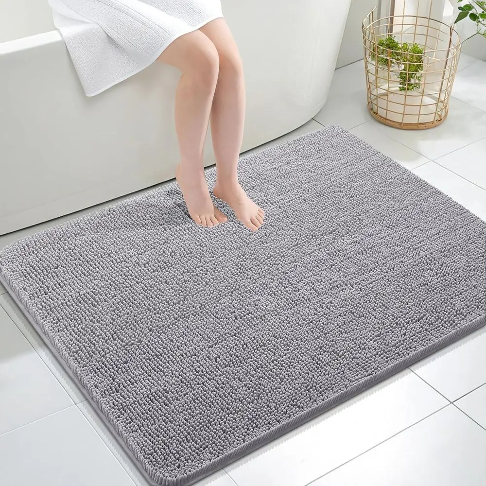 

Large Bathroom Rugs 40x32, Extra Sot Absorbent Chenille Bath Rugs, Rubber Backing Quick Dry, hine Washable Bath Mats or Bathroom