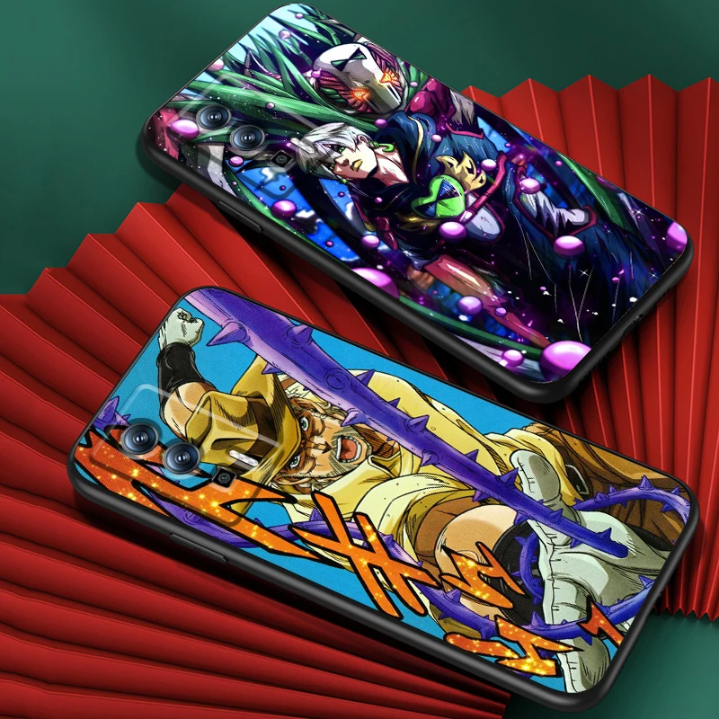 Cool Cute J-JoJos Bizarre Adventure For Xiaomi Redmi 9A 9C 9AT 10C 9 9T 10 12C 13C A3 12 K60 A1 K50 K40 5G Black Cover