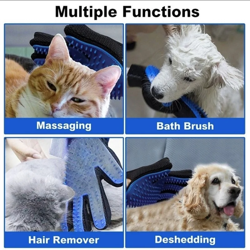 Cat gloves Pet Cat Self Grooming shedding Dog brush Glove Dog Bath Cat cleaning Supplies Dog Accessories Pet Glove