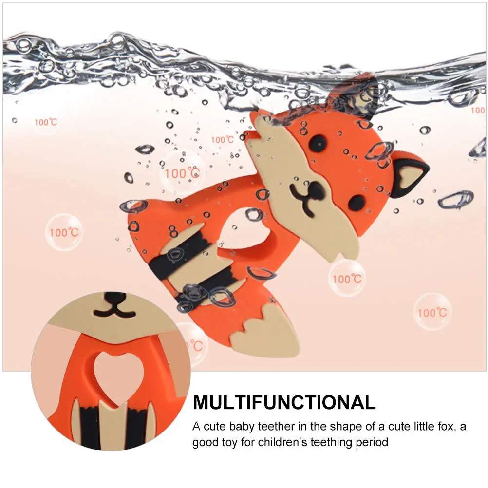 

1 шт., силиконовый прорезыватель для младенцев, анти-потерянная цепочка, прочный, безопасный, легко прорезываемая игрушка, прорезыватель для младенцев