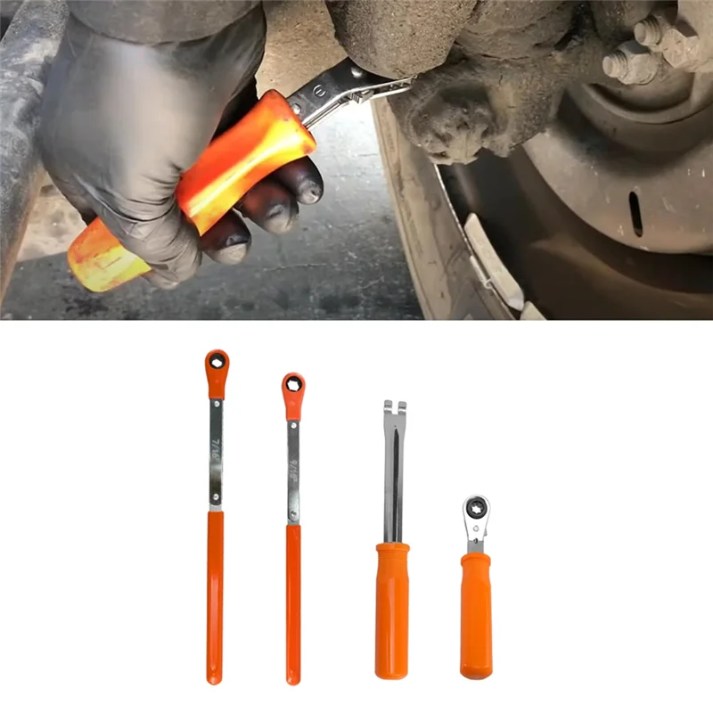 

Durable Slack Adjuster Tool With Fork End And Double Square Ratcheting Wrenches 5/16", 7/16", 9/16";