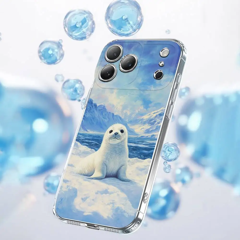 Seal Seals Collage Phone Case For iPhone 17,16,15,14,13,12,11,Plus,Pro,Max,Plus,E,Air,Mini Transparent Cover