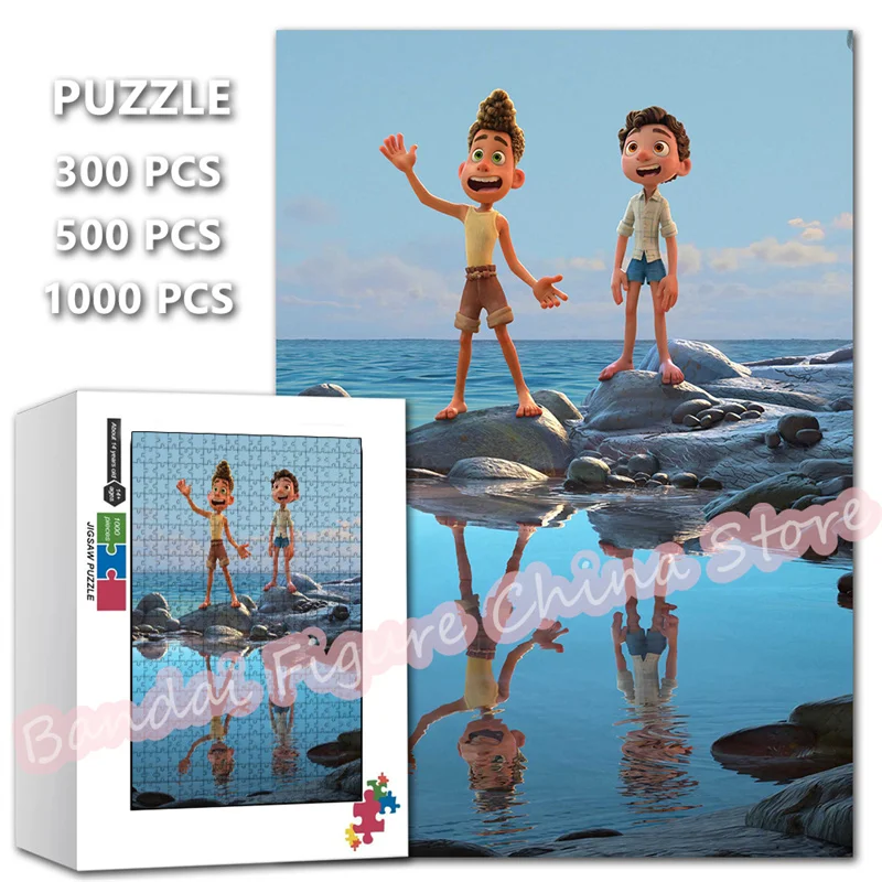 300/500/1000 Pieces Jigsaw Puzzles Disney Anime Luca Movies Family Game Toys Puzzle Decompress Educational for Kids Adult Gifts