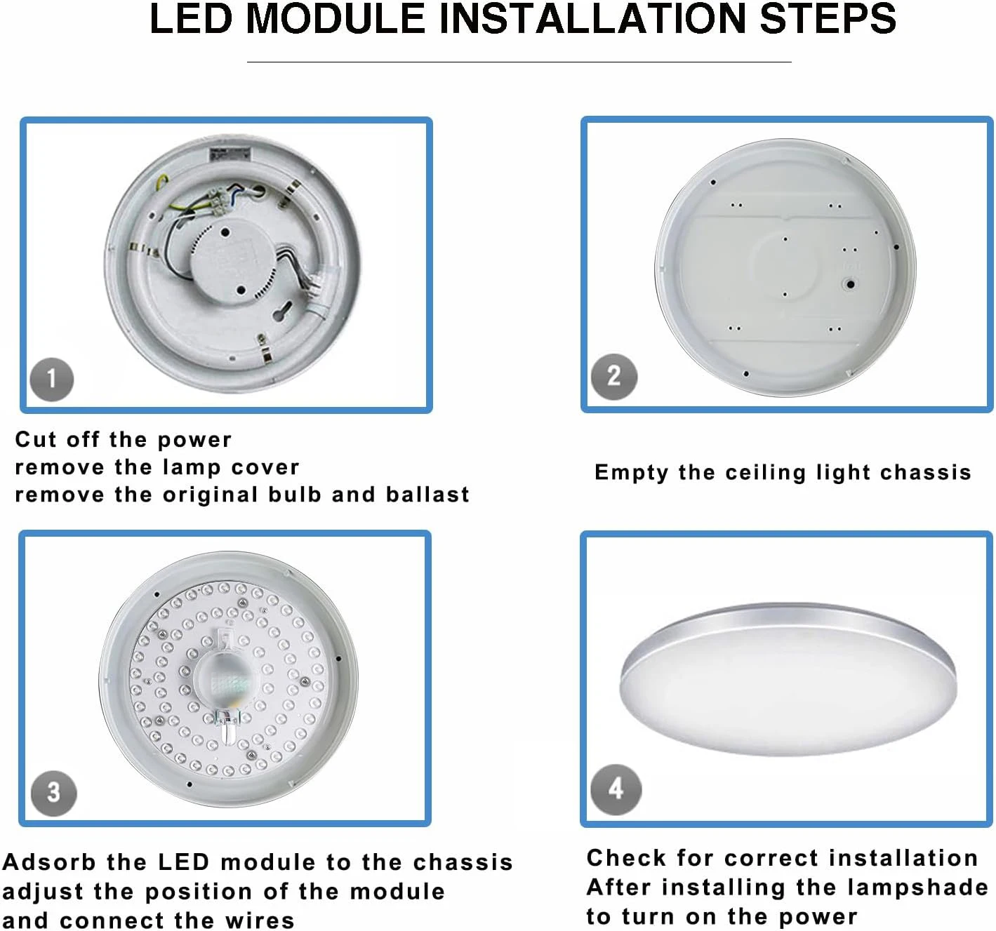 Luz LED Substituição Ventilador de Teto, Módulo Magnético Luzes, Kit Retrofit para Sala, Painel de Luz Board, 110V, 220V