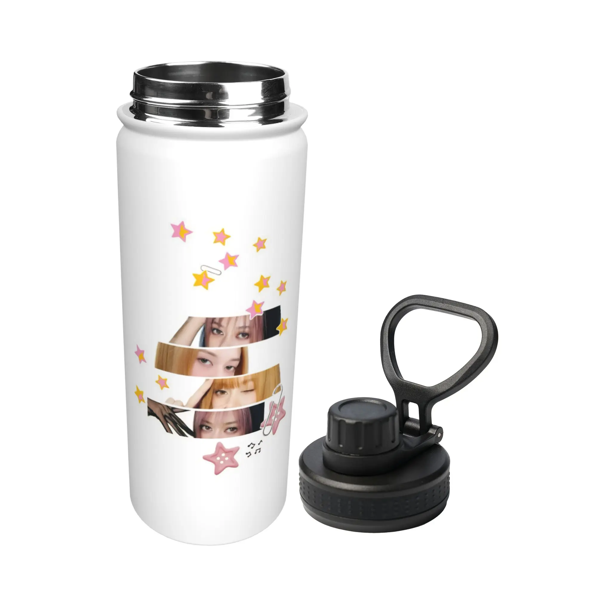 Katseyes Kpop Girl Group 18OZ Sports Insulated Kettle  Thermal Cup Vacuum Flask Smoothie Tea Mugs Water Bottle
