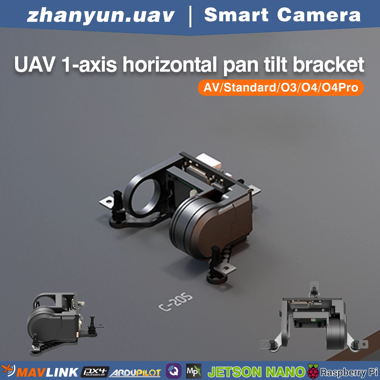 camera-ptz-pour-drone-uav-crsf-avec-support-a-cardan-stabilisation-a-1-axe-transmission-d'image-numerique-pour-la-photographie-aerienne