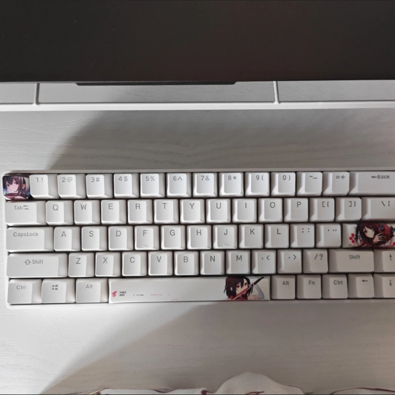 Yuki Aim Keycaps Set PBT Sublimation Cherry Profile Keycaps for Mechanical Keyboard Accessories Custom Keyboard Caps MX Switch