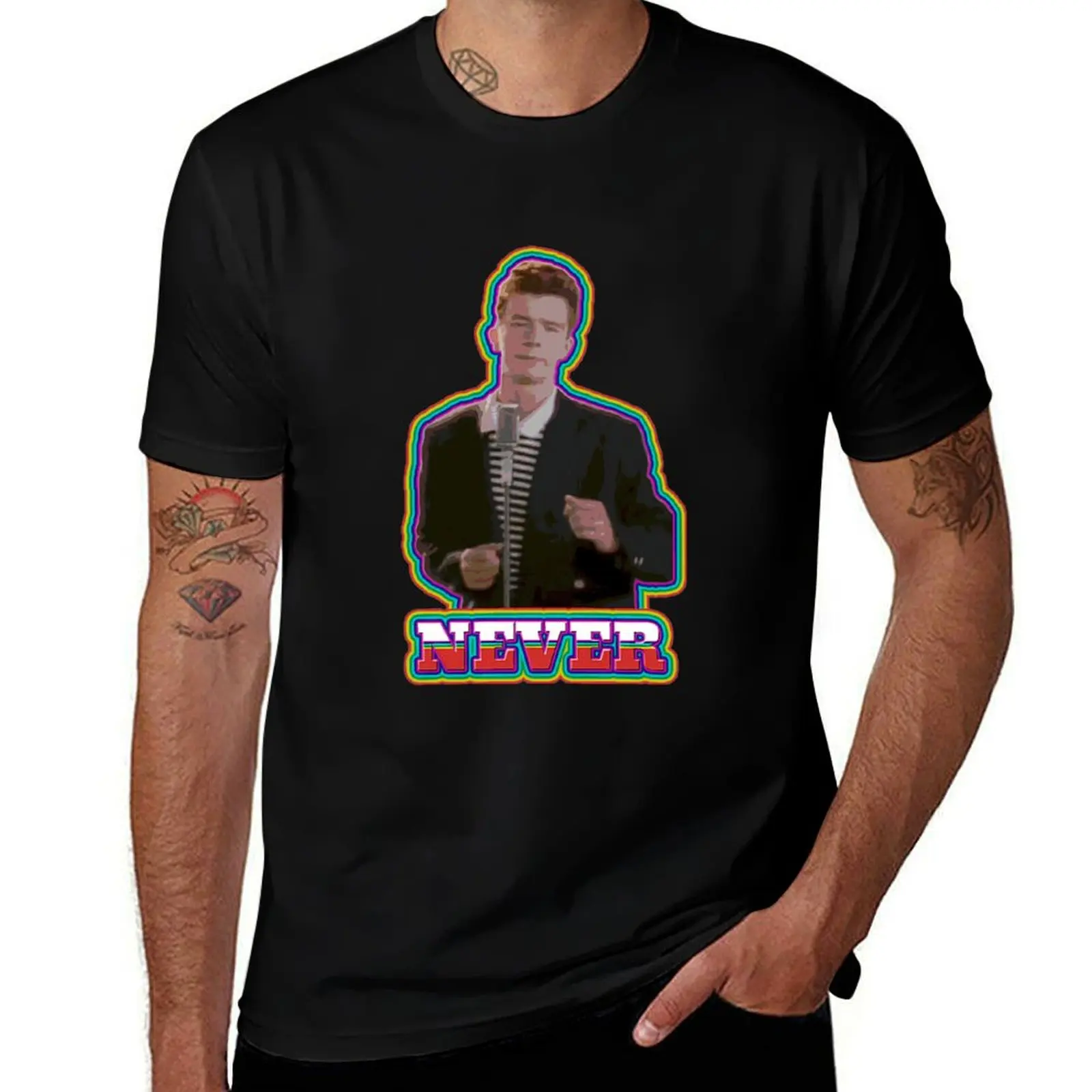 

Rick Astley Rick Astley Rick Astley yyyy T-Shirt man t shirts for men casual man t shirt luxury T-Shirt