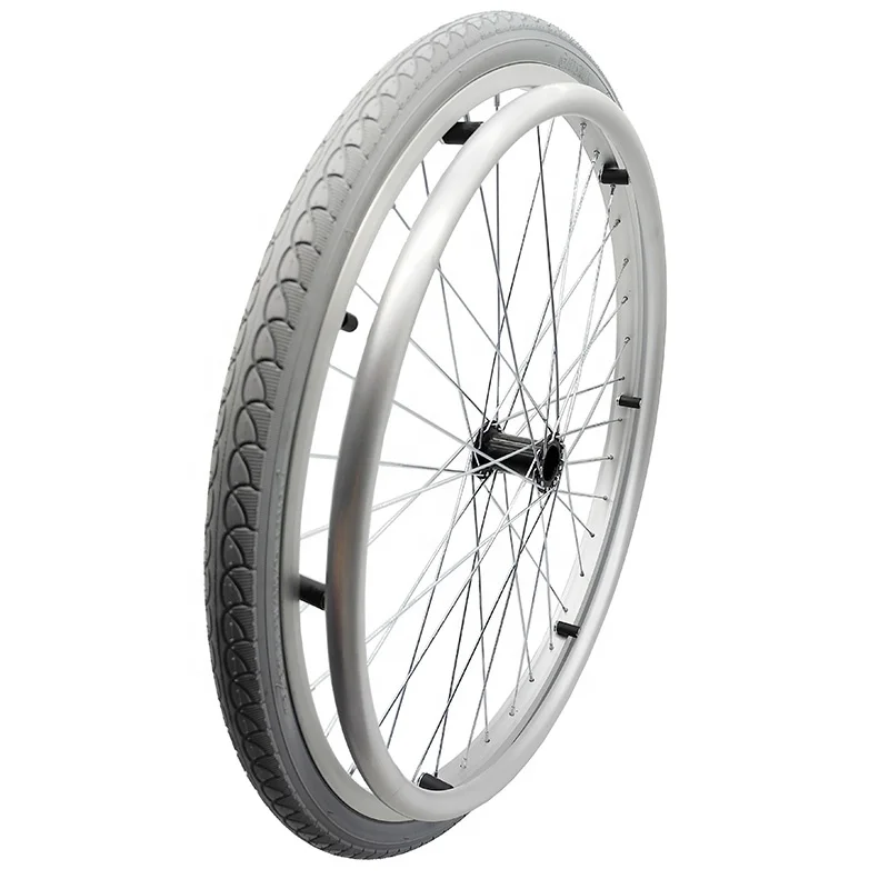 Replacement Pneumatic Tire 24X1 3/8 Inch for Wheelchair Rear Wheel Assembly
