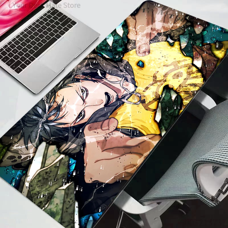 Mauspad One Piece Großes Gummi-PC-Computer-Gaming-Zubehör Mausunterlage Schreibtischunterlage mit Verriegelungskante Gamer-Teppich Langlebig